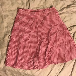 Pink gingham american apparel skirt